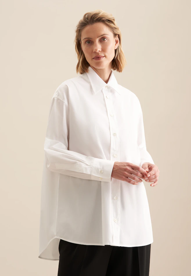 Longbluse Uni in Weiß | Seidensticker Onlineshop