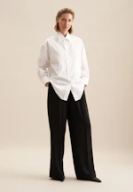 Chemisier long Uni in Blanc |  Seidensticker Onlineshop