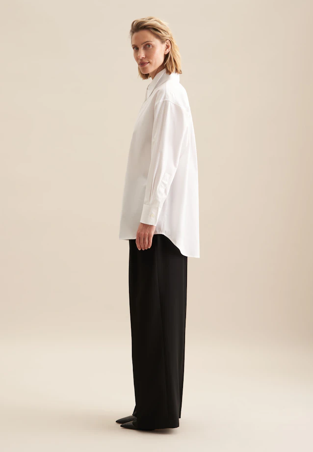 Chemisier long Uni in Blanc |  Seidensticker Onlineshop
