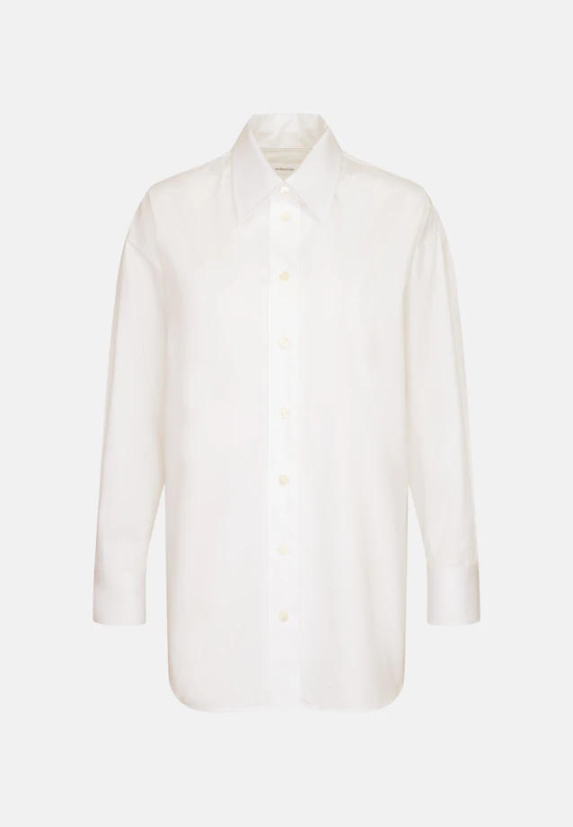 Chemisier long Uni in Blanc |  Seidensticker Onlineshop