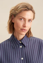 Longbluse Streifen in Dunkelblau |  Seidensticker Onlineshop
