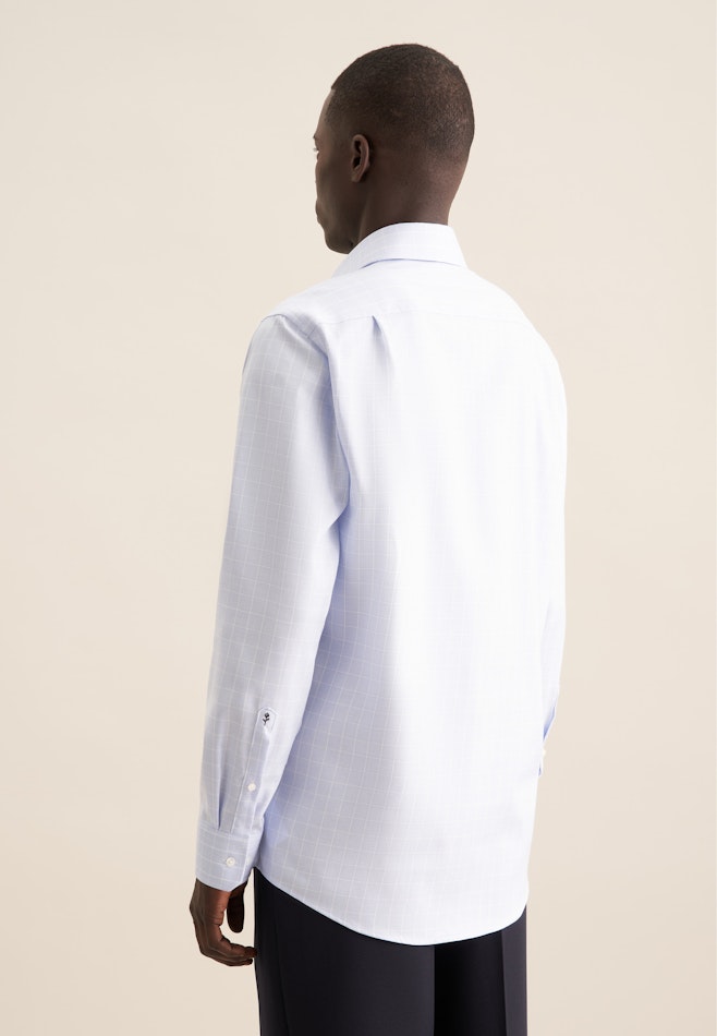 Regular Business Hemd Karo in Hellblau | Seidensticker Onlineshop