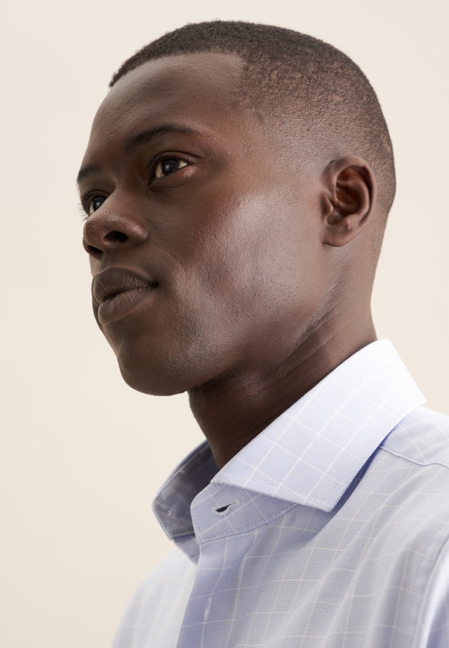 Regular Business shirt Check in Light Blue |  Seidensticker Onlineshop