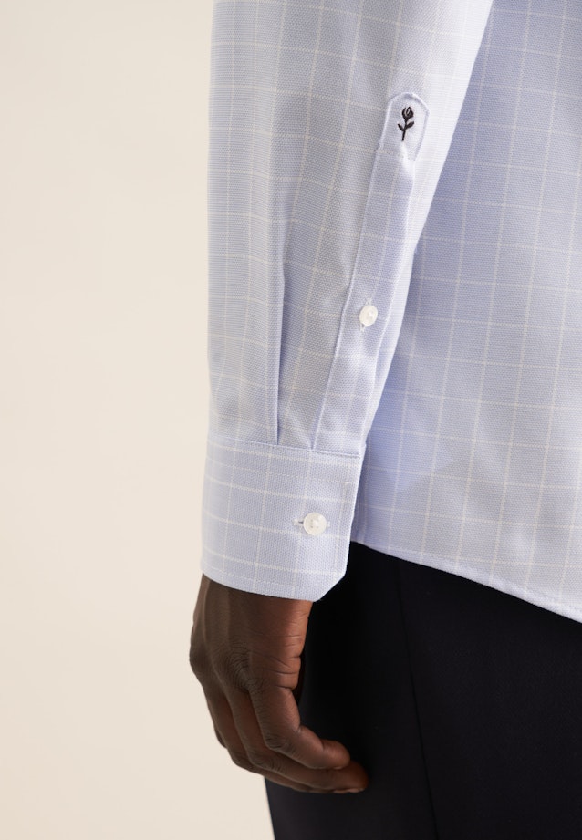 Regular Business shirt Check in Light Blue |  Seidensticker Onlineshop