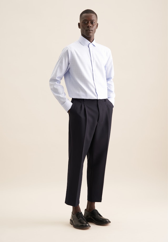 Regular Business shirt Check in Light Blue |  Seidensticker Onlineshop