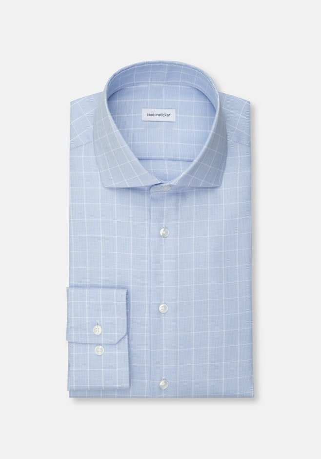 Regular Business Hemd Karo in Hellblau | Seidensticker Onlineshop