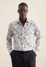 Regular Business shirt Print in Orange |  Seidensticker Onlineshop