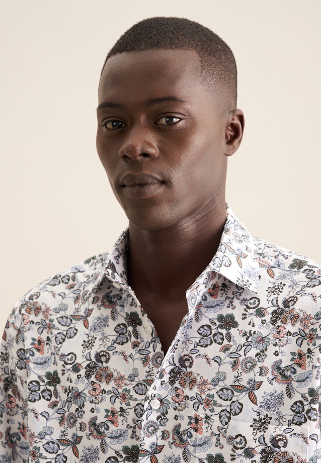 Regular Business shirt Print in Orange |  Seidensticker Onlineshop