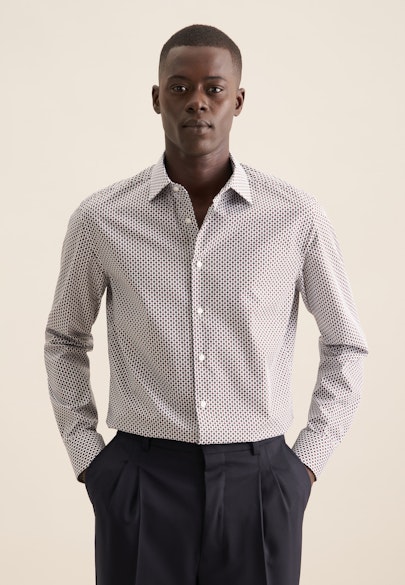 Slim Business shirt Print in Green |  Seidensticker Onlineshop