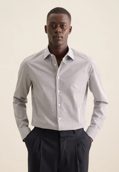 Slim Chemise d'affaires Imprimé in Vert |  Seidensticker Onlineshop