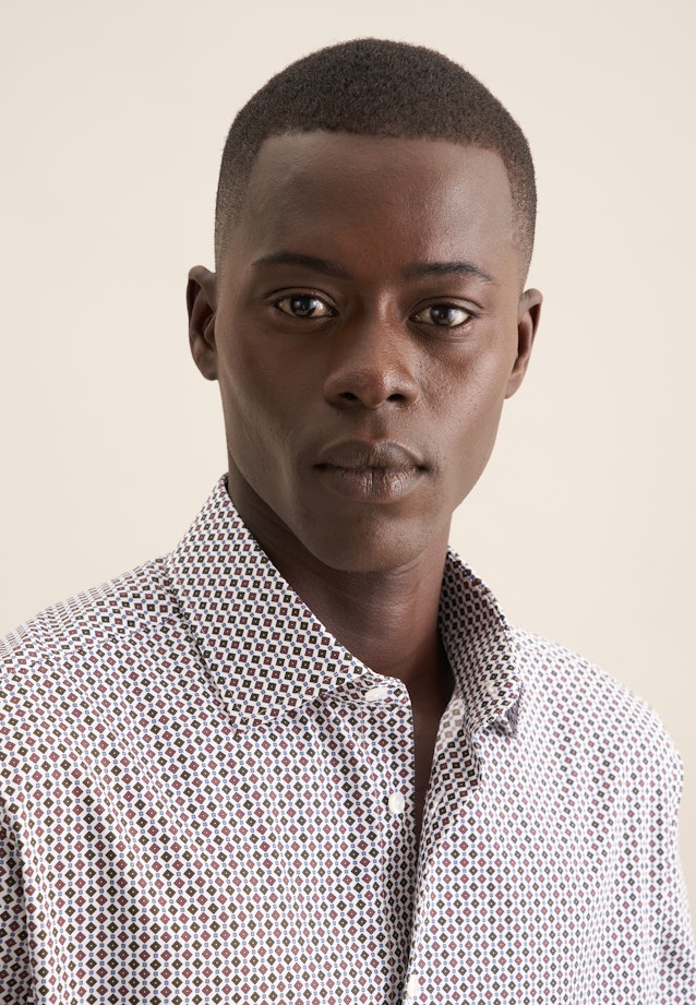 Slim Business Hemd Druck in Grün |  Seidensticker Onlineshop