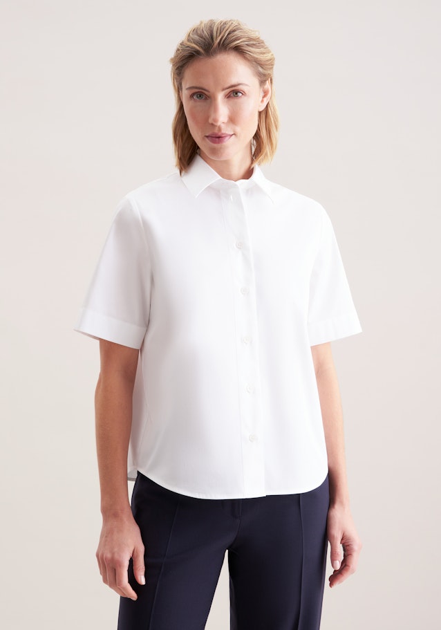 Hemdbluse Uni in Weiß | Seidensticker Onlineshop