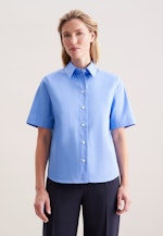 Hemdbluse Uni in Mittelblau |  Seidensticker Onlineshop