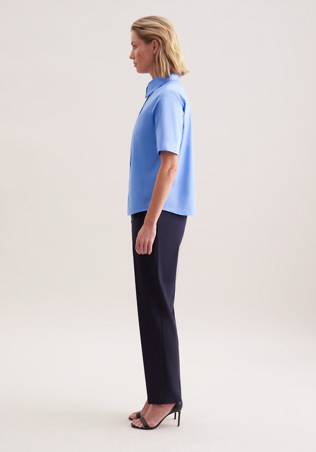 Hemdbluse Uni in Mittelblau | Seidensticker Onlineshop