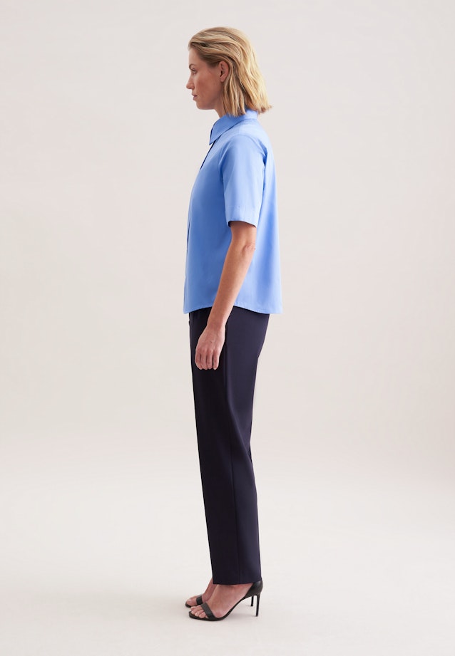 Hemdbluse Uni in Mittelblau |  Seidensticker Onlineshop
