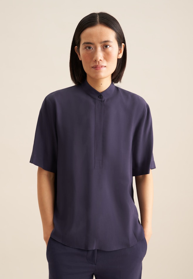 Collar Shirt Blouse in Dark Blue | Seidensticker online shop