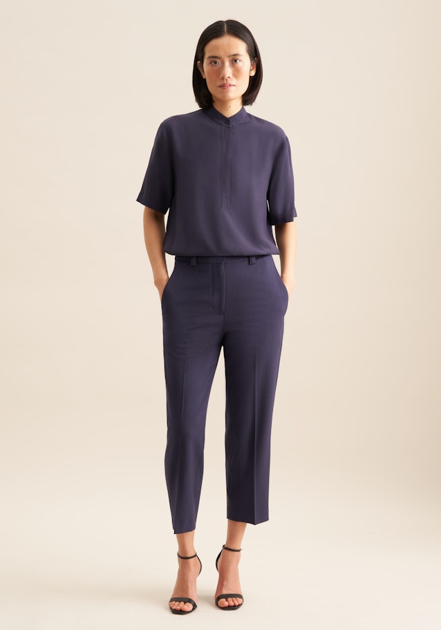 Shirtbluse Uni in Dunkelblau | Seidensticker Onlineshop