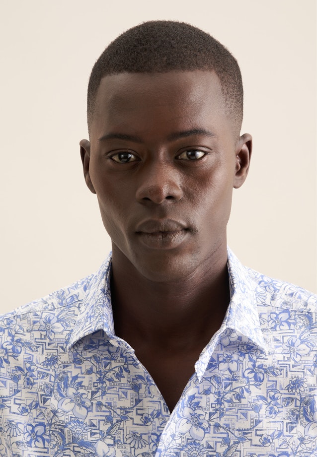 Regular Business Hemd Floral in Hellblau |  Seidensticker Onlineshop