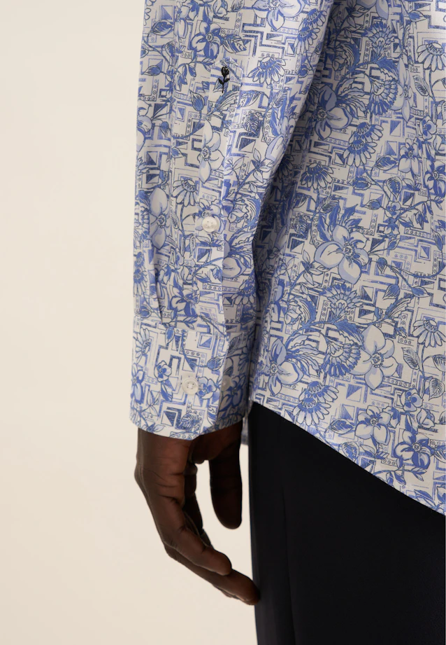 Regular Business Hemd Floral in Hellblau |  Seidensticker Onlineshop