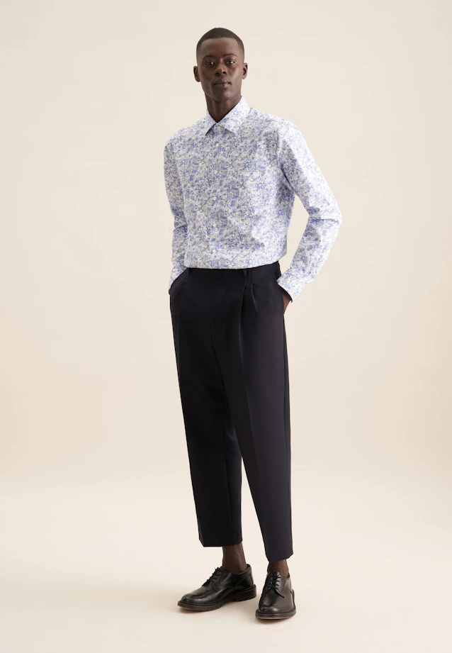Regular Business Hemd Floral in Hellblau |  Seidensticker Onlineshop