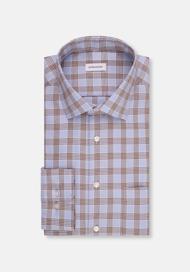 Comfort Business Hemd Karo in Braun | Seidensticker Onlineshop