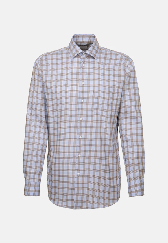 Comfort Chemise d'affaires carreaux in Marron |  Seidensticker Onlineshop
