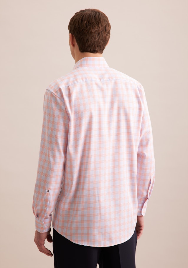 Comfort Business Hemd Carreaux in Orange | Seidensticker Onlineshop
