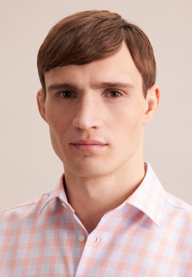 Comfort Business Hemd Karo in Orange |  Seidensticker Onlineshop