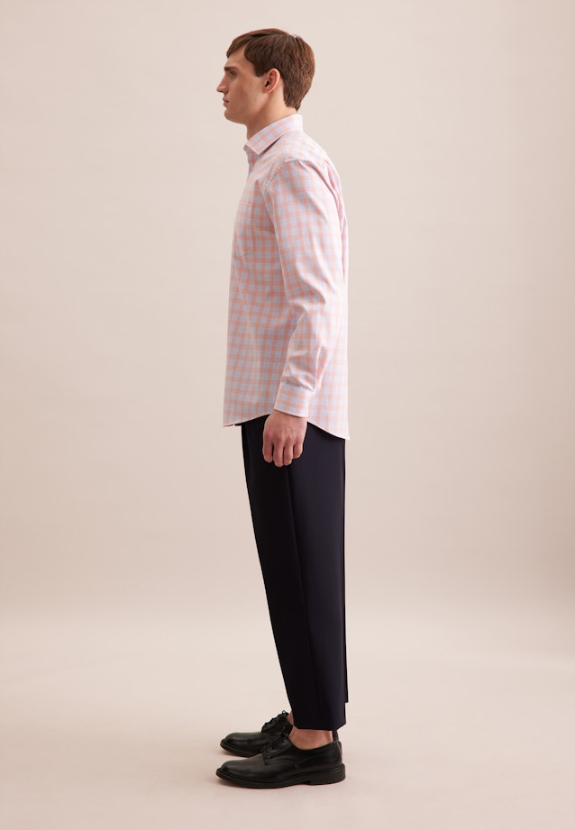 Comfort Business Hemd Karo in Orange |  Seidensticker Onlineshop