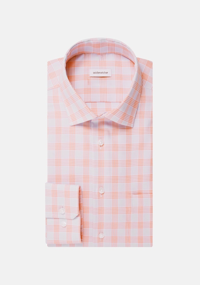 Comfort Business Hemd Carreaux in Orange | Seidensticker Onlineshop