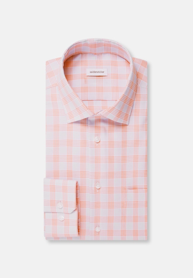 Comfort Business Hemd Karo in Orange | Seidensticker Onlineshop