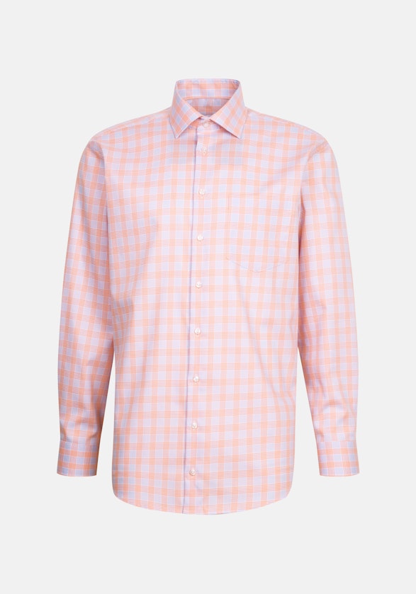 Comfort Business Hemd Carreaux in Orange | Seidensticker Onlineshop