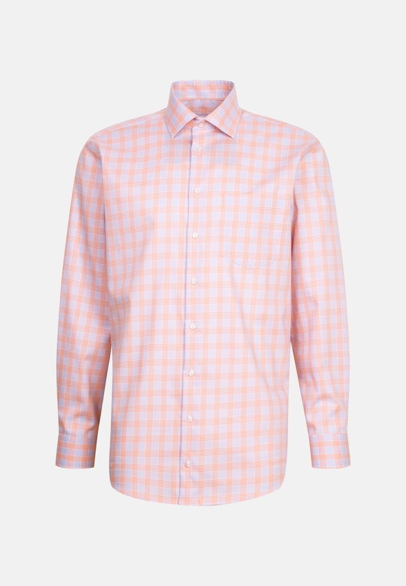Comfort Business Hemd Karo in Orange |  Seidensticker Onlineshop