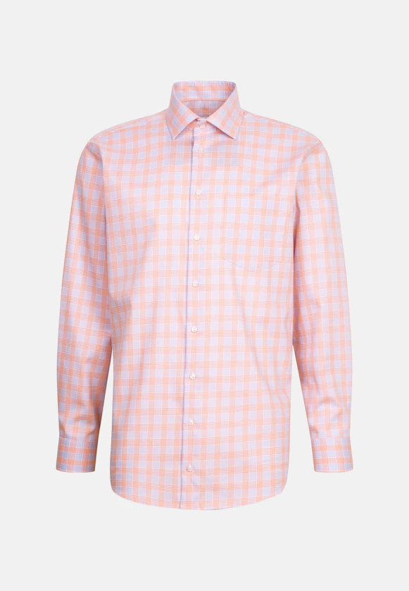 Comfort Business Hemd Karo in Orange |  Seidensticker Onlineshop
