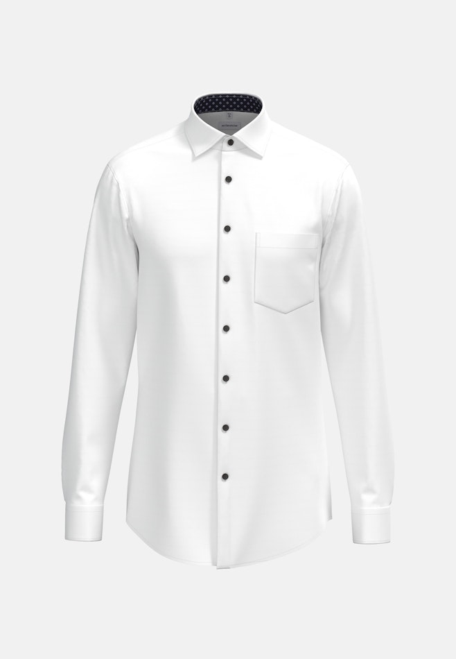 Non-iron Twill Business Shirt in Comfort with Kent-Collar in White | Seidensticker online shop