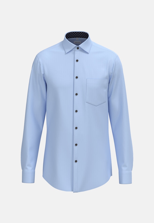 Non-iron Twill Business Shirt in Comfort with Kent-Collar in Light Blue | Seidensticker online shop