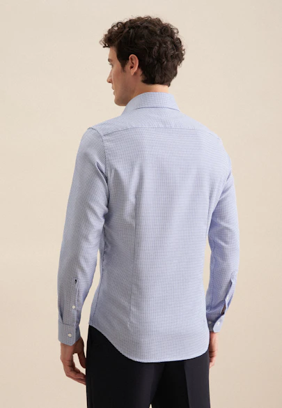 Shaped Chemise d'affaires Structure in Bleu Moyen |  Seidensticker Onlineshop