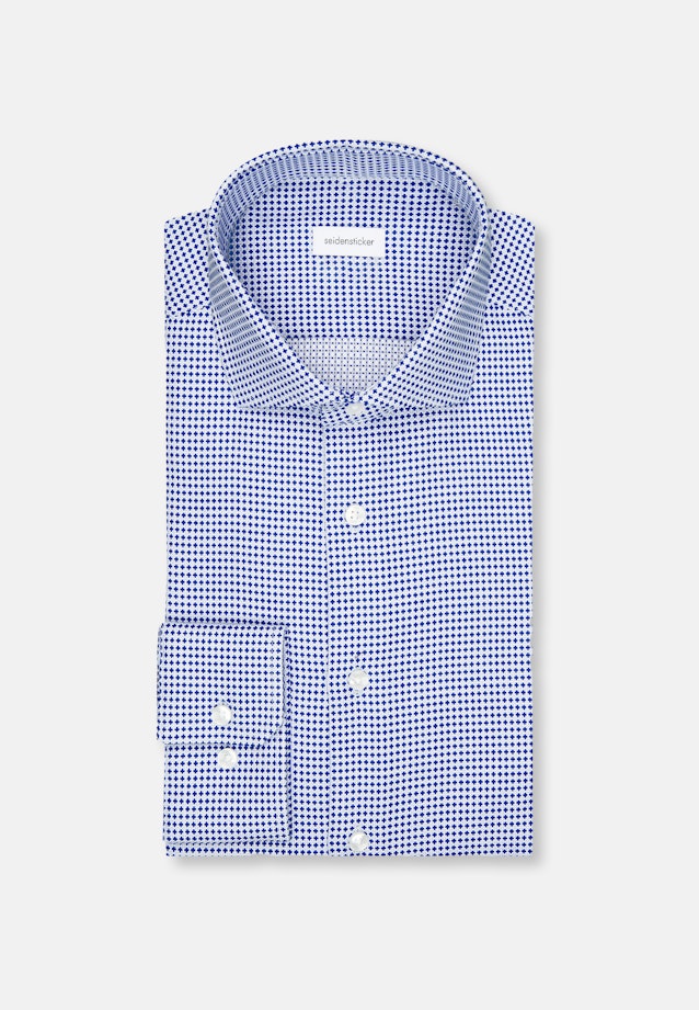 Shaped Business Hemd Struktur in Mittelblau |  Seidensticker Onlineshop