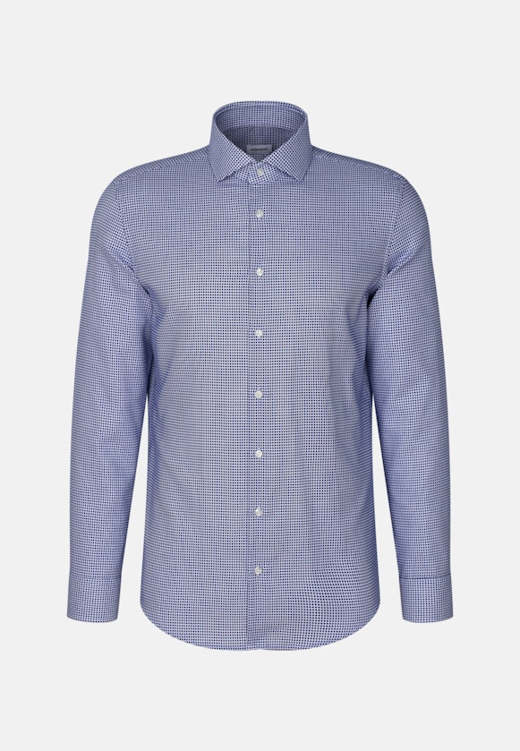 Shaped Business Hemd Struktur in Mittelblau |  Seidensticker Onlineshop