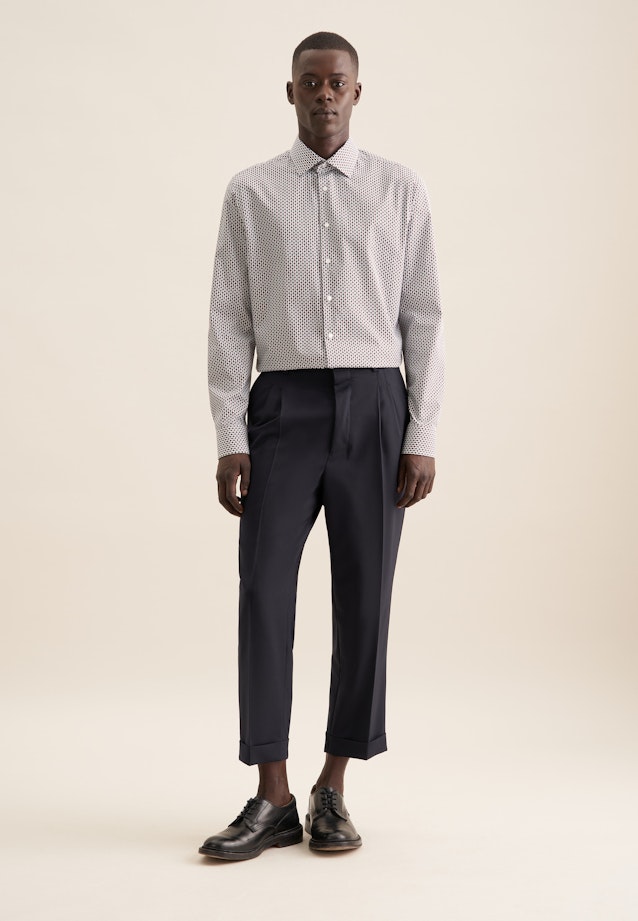 Shaped Business Hemd Druck in Grün |  Seidensticker Onlineshop