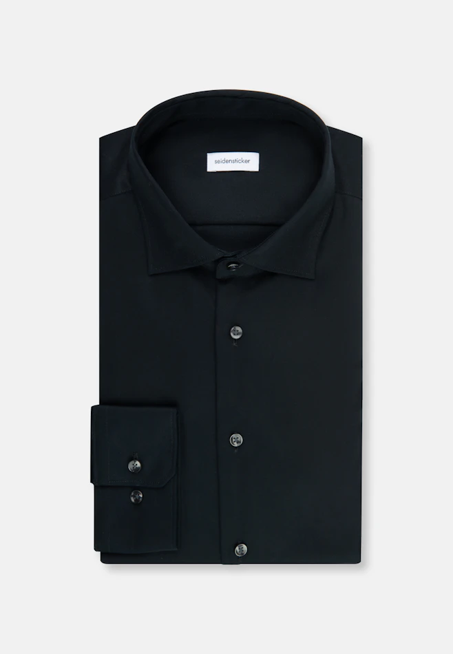 X-Slim Business shirt Uni in Black | Seidensticker online shop