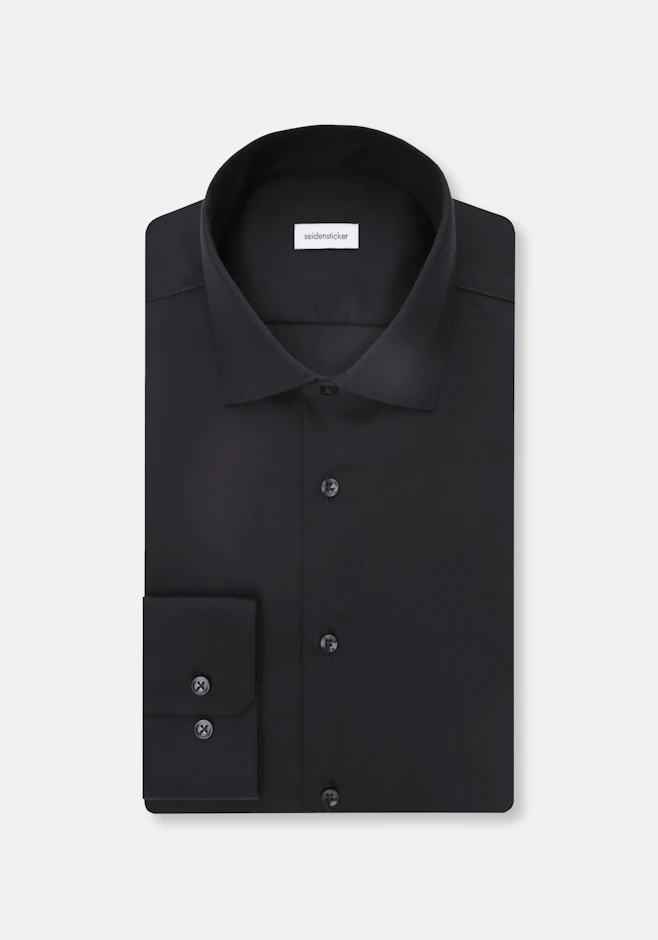 X-Slim Business shirt Uni in Black | Seidensticker online shop