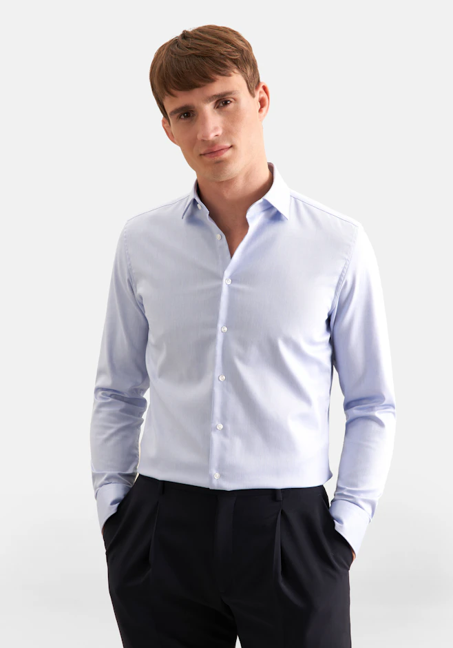 X-Slim Business Hemd Uni in Mittelblau | Seidensticker Onlineshop