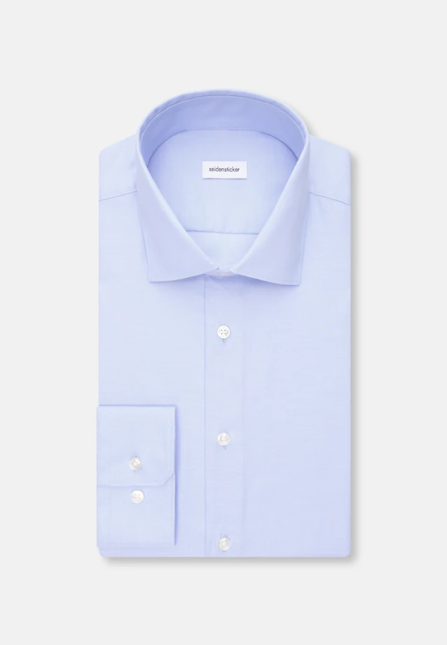 X-Slim Business shirt Uni in Mittelblau |  Seidensticker Onlineshop