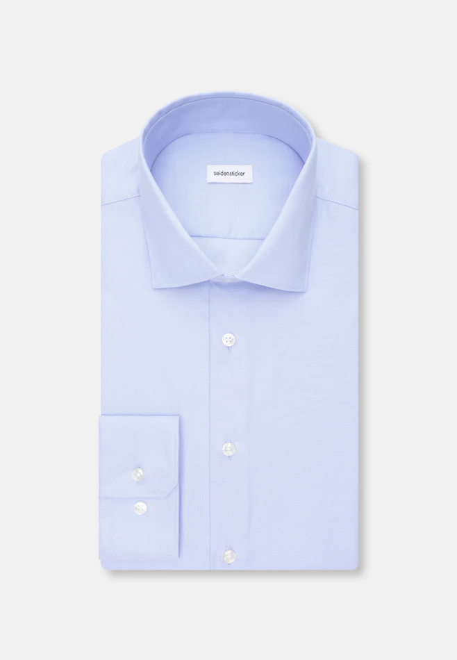 X-Slim Business shirt Uni in Mittelblau | Seidensticker online shop