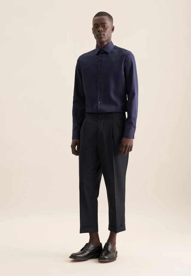 X-Slim Business shirt Uni in Dark Blue |  Seidensticker Onlineshop