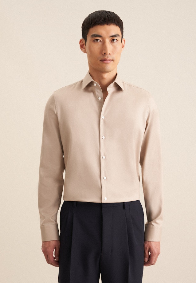 X-Slim Business Hemd Uni in Beige |  Seidensticker Onlineshop
