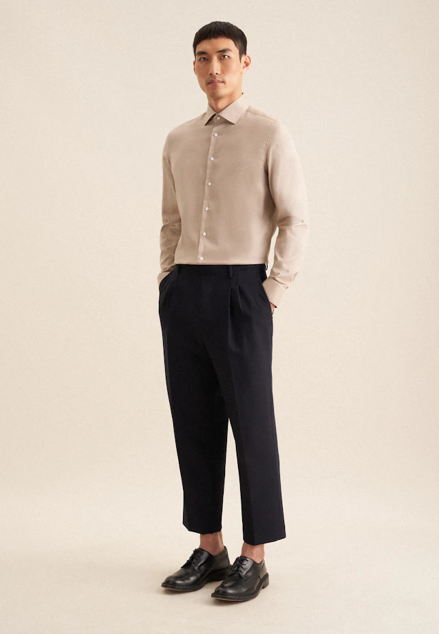 X-Slim Business Hemd Uni in Beige |  Seidensticker Onlineshop
