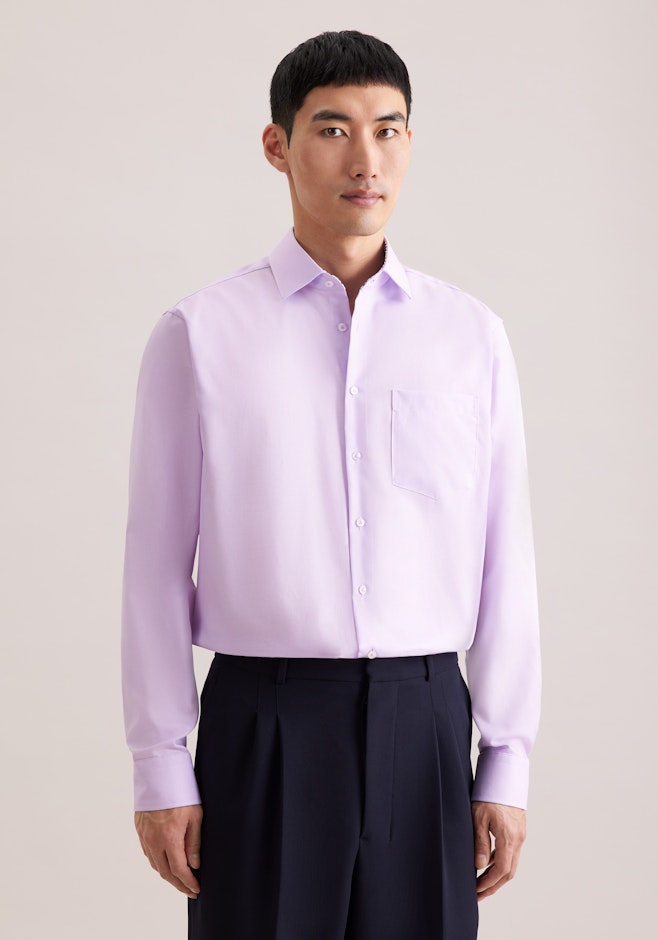 Regular Business Hemd Uni in Lila | Seidensticker Onlineshop