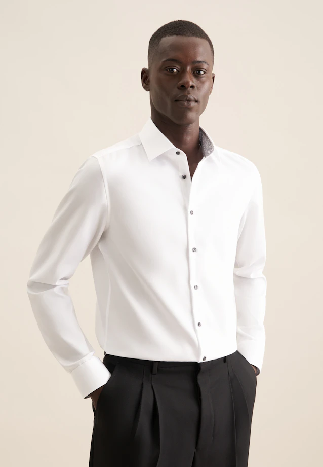 Slim Business Hemd Uni in Weiß |  Seidensticker Onlineshop